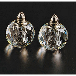 Set of 2 Round Salt Shakers Platinum